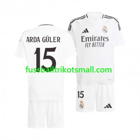 Fußballtrikots Real Madrid Arda Guler 15 Kinder 2024-2025 Kurzarm Heimtrikotsatz kaufen